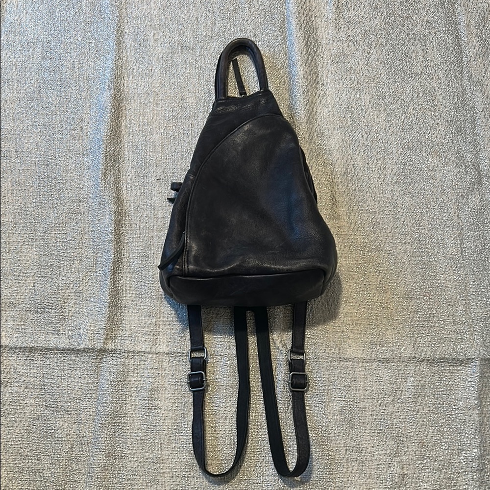 Free People Black Hobo Bag Leather Design